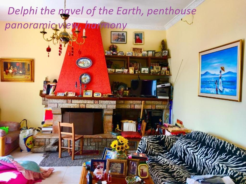 Delphi Celebrity V I P The Navel Of The Earth, Center-Delphi-Penthouse Galaxy&Sky Panoramic View, Harmony&Yoga Daire Dış mekan fotoğraf