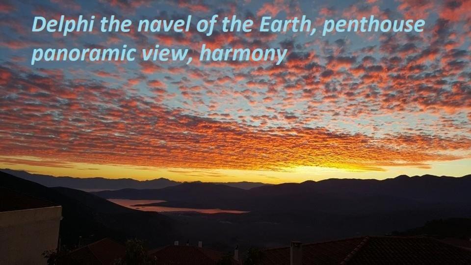 Delphi Celebrity V I P The Navel Of The Earth, Center-Delphi-Penthouse Galaxy&Sky Panoramic View, Harmony&Yoga Daire Dış mekan fotoğraf