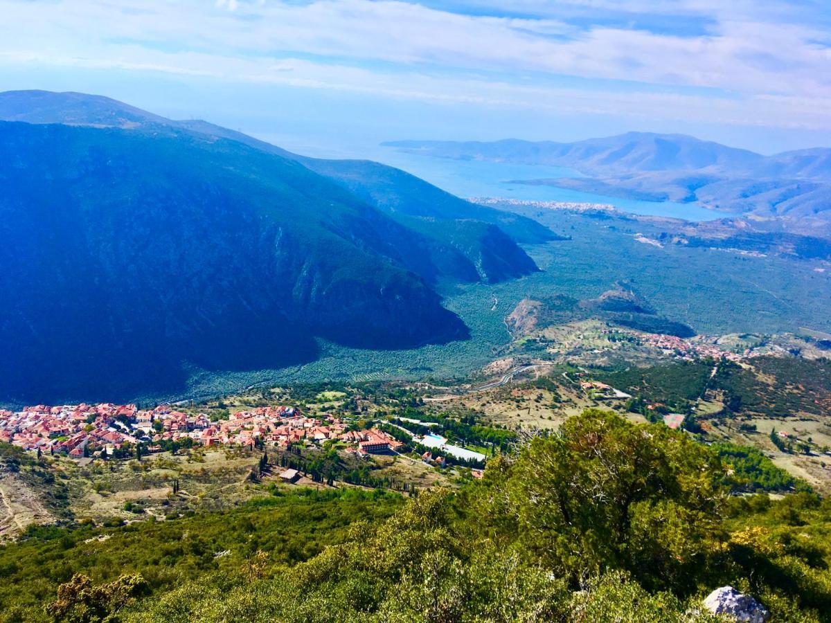 Delphi Celebrity V I P The Navel Of The Earth, Center-Delphi-Penthouse Galaxy&Sky Panoramic View, Harmony&Yoga Daire Dış mekan fotoğraf